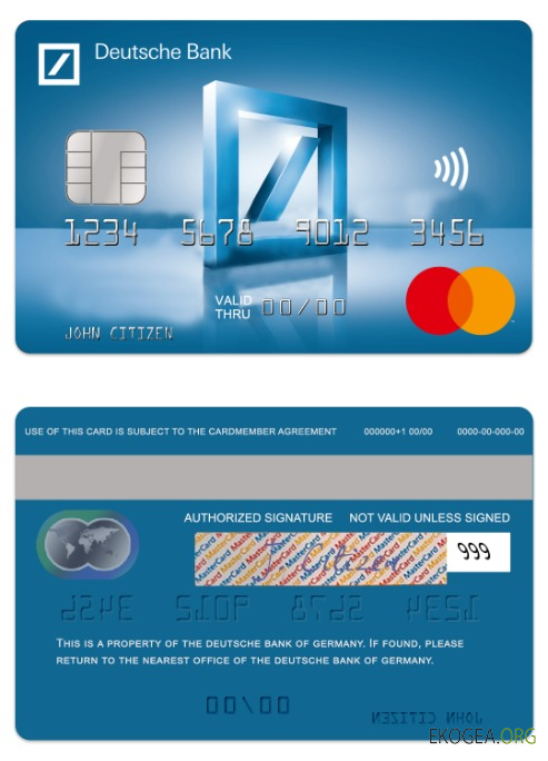 Allemagne Carte de débit Mastercard de la Deutsche Bank